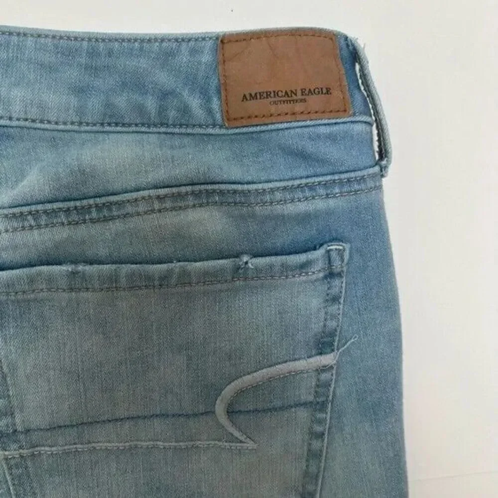 AMERICAN EAGLE SUPER SUPER Stretch x4 Jegging Jeans size 8 Long